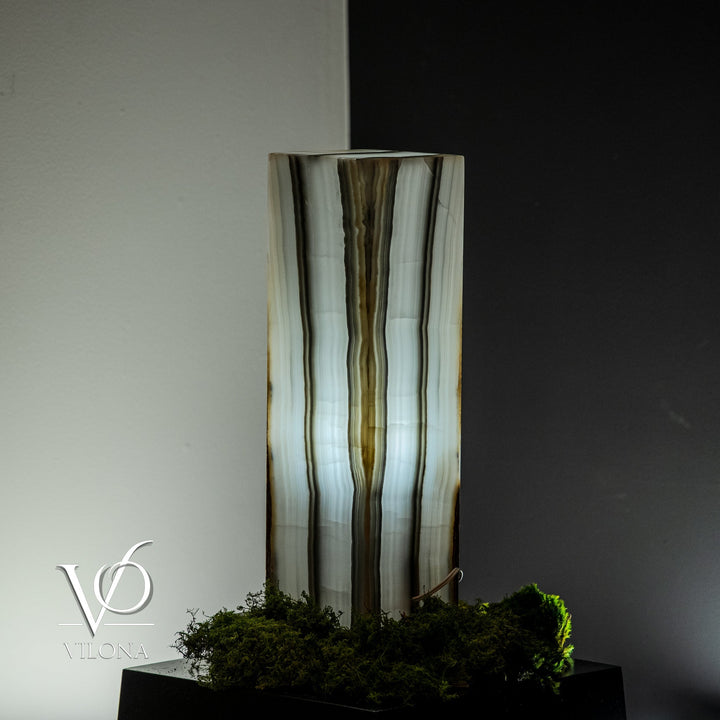 White Ice Onyx Lamp (Exotic Table Lamp 