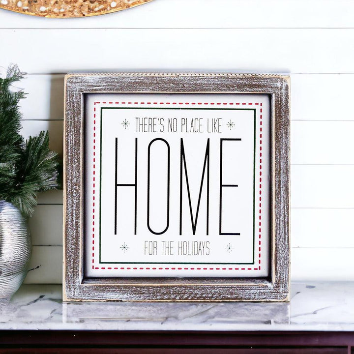 No Place Like Home for the Holidays Framed Christmas Sign 7 Inch Great Gift Idea