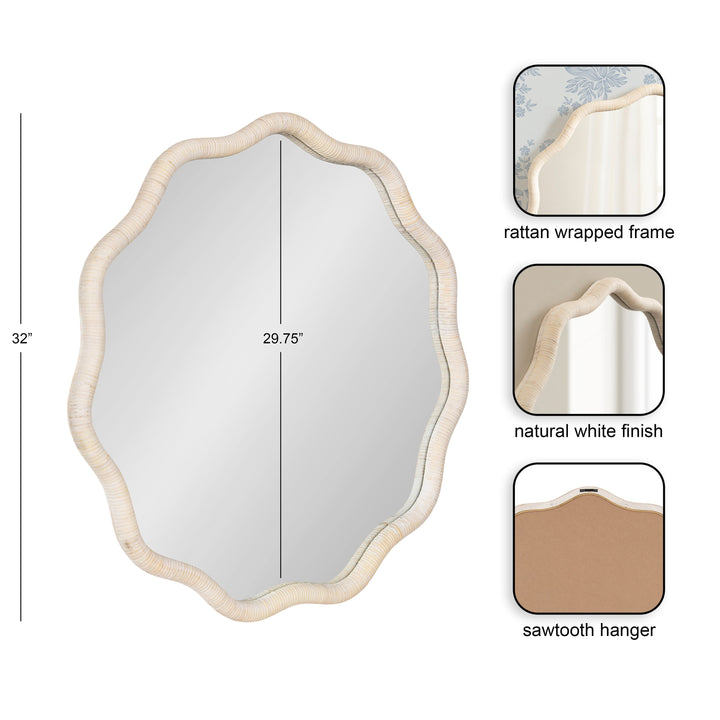 Rahfy Scallop Framed Wall Mirror