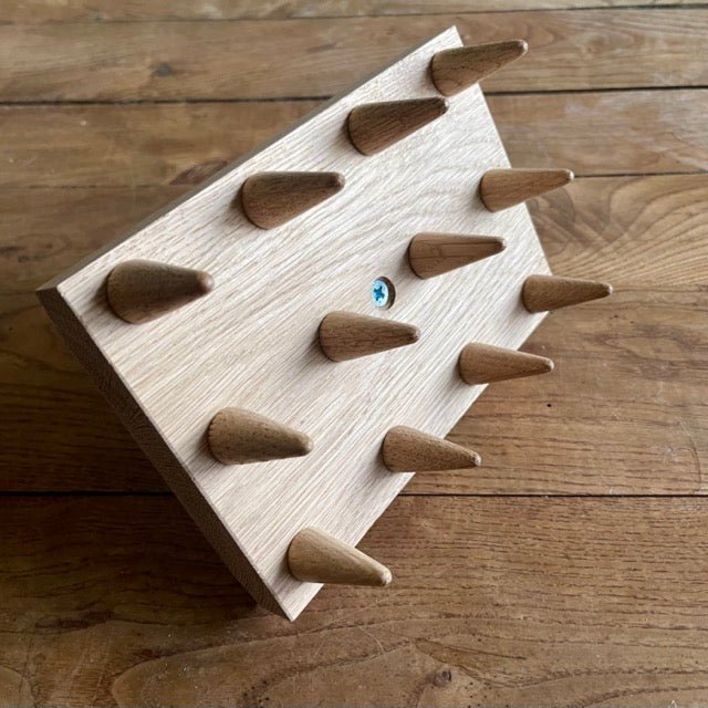 Wood Dibbler for Seed Trays &amp; Beds- Multiple Seed Hole Maker