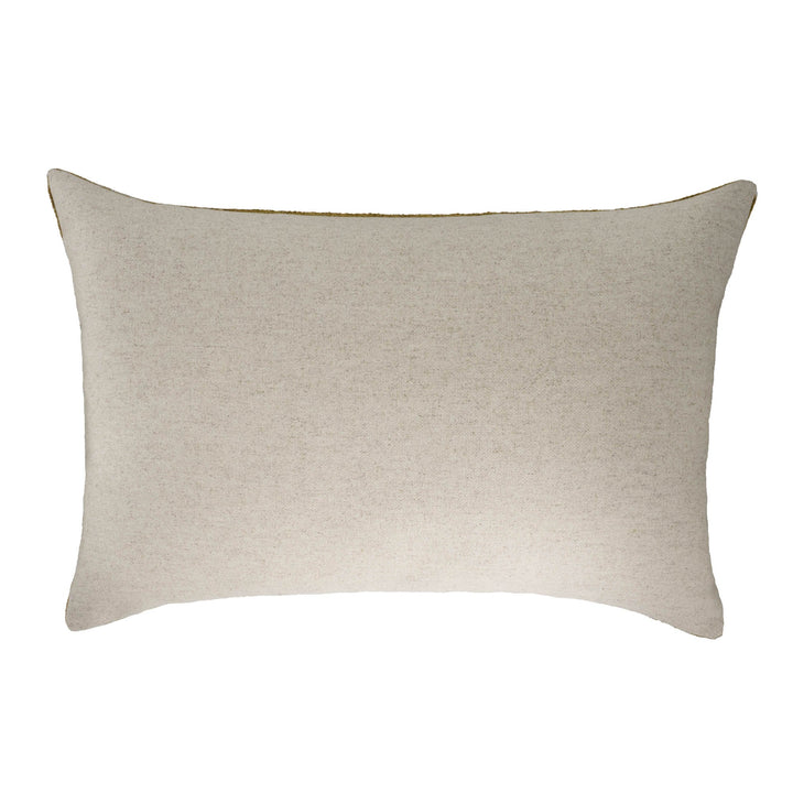 Woodlands Green Silk Velvet Ikat Pillow Cover, 16 x 24